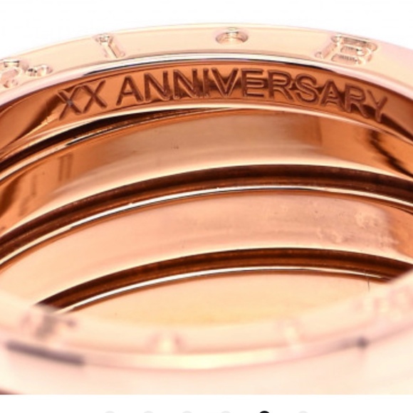 BULGARI 18K Rose Gold B.Zero1 Five-Band Ring 54 6.75 - Picture 3 of 5